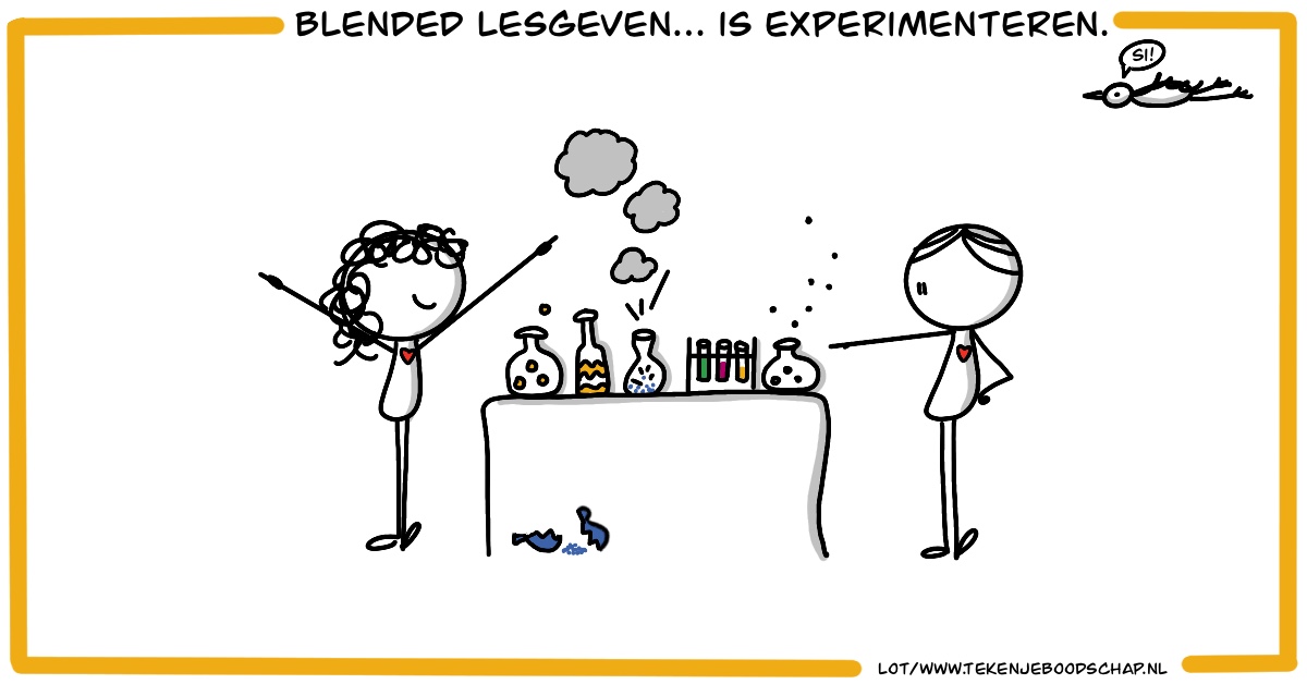 Featured image for “Blended lesgeven is . . . . experimenteren!”